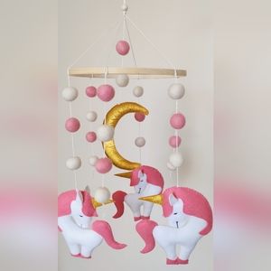 Mobile crib unicorn